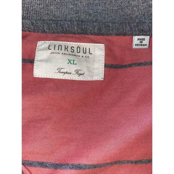 Linksoul Tempus Fugit Polo Golf Shirt Mens Size XL Multicolor Short Sleeve - Picture 5 of 8